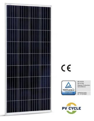 ¿Cuánto amperes genera un panel solar de 100w?