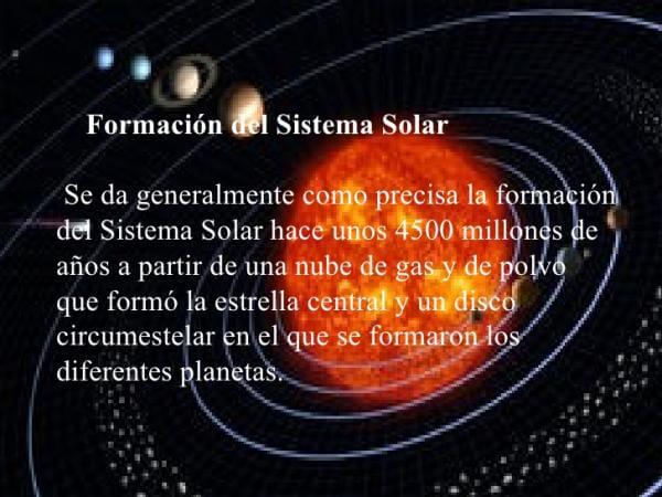 ¿Por qué está formado el sistema solar?
