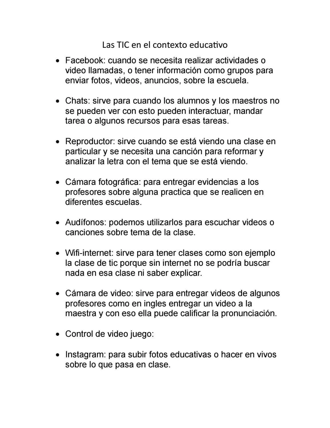 ¿Qué es tic cámara?