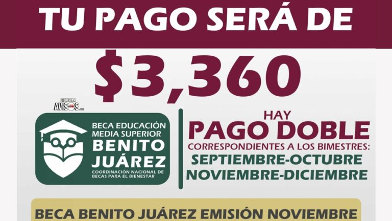 Beca benito juarez noviembre