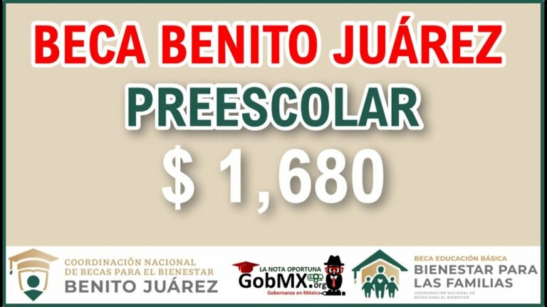 Inscripcion beca benito juarez preescolar