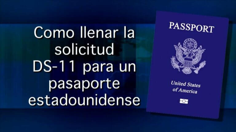 Forma de pasaporte americano