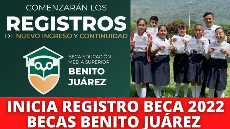 Becas benito juárez media superior registro