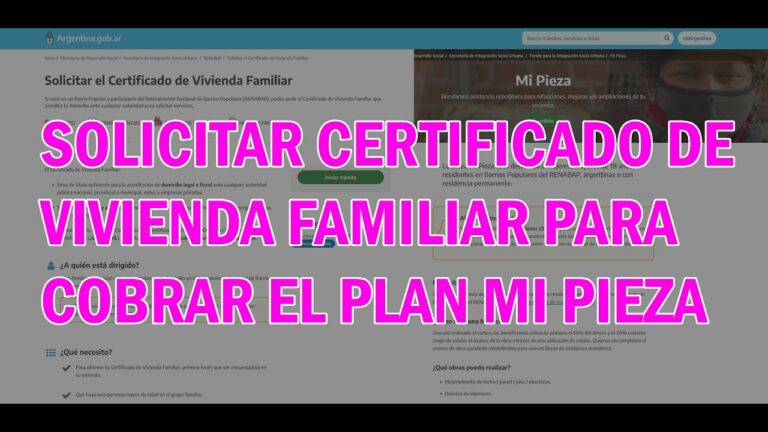 Certificado de vivienda familiar