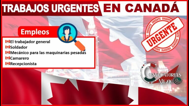 Contratos urgentes de trabajo en Canadá disponibles ¡No pierdas la oportunidad!