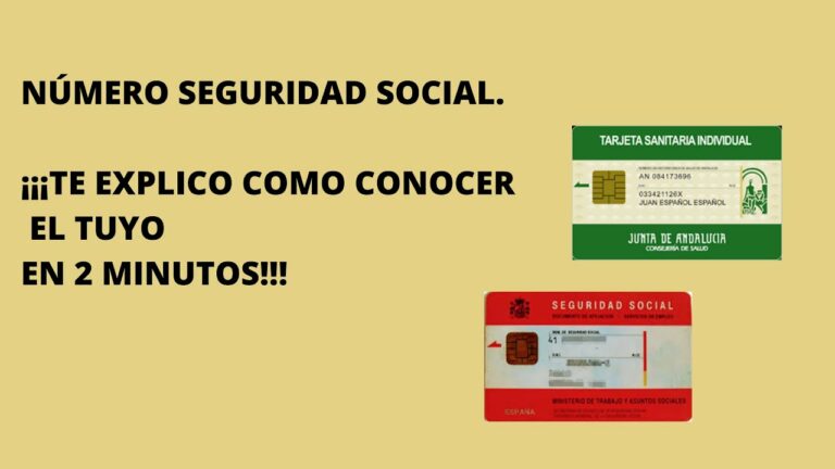 Cómo saber tu número de seguridad social en la tarjeta sanitaria de Andalucía