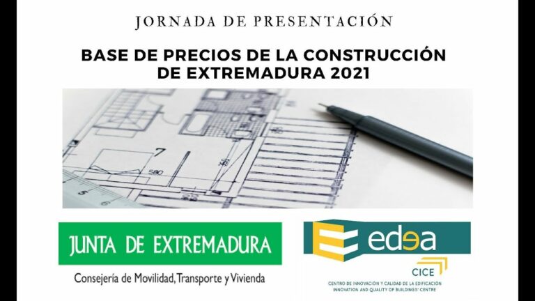 La base de precios de la Junta de Extremadura: Una guía para la construcción