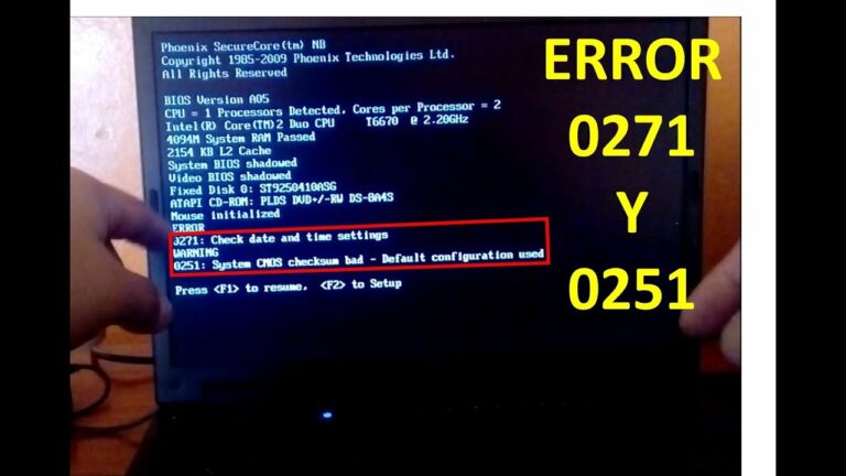 Solucionando el Código de Error 0251: Guía de Reparación